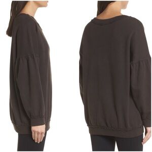 Free People Movement Make it Count Pullover Sweatshirts Charcoal Black‎ Small